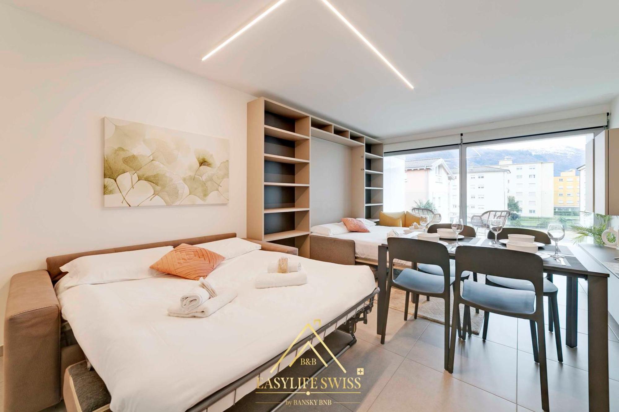 Rame Loft Per 4 Persone A Bellinzona -By Easylife Swiss Exterior foto