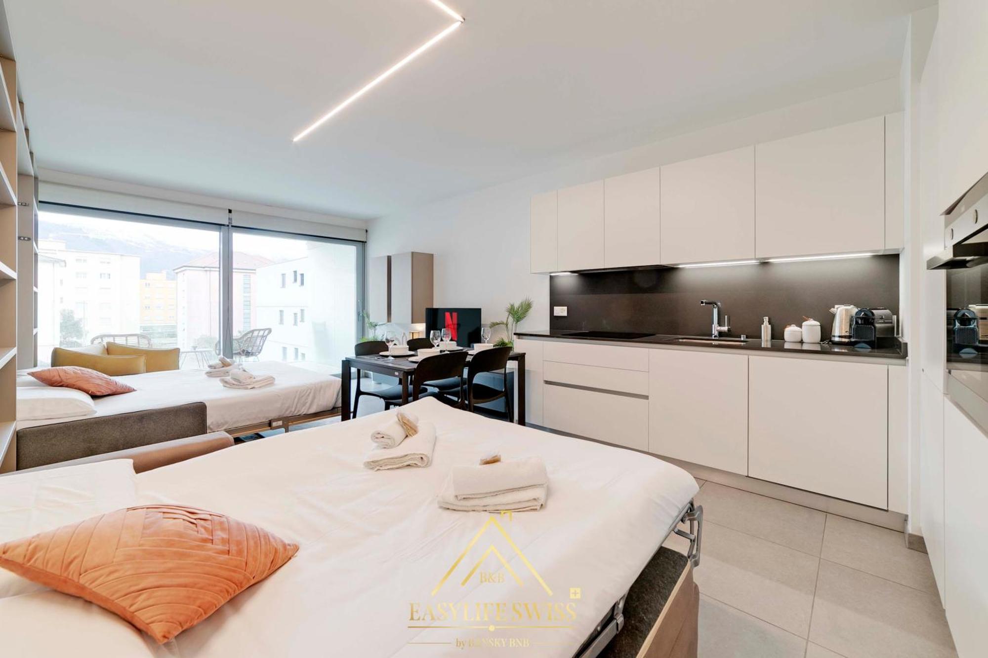 Rame Loft Per 4 Persone A Bellinzona -By Easylife Swiss Exterior foto